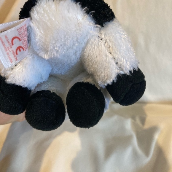BUTTER TySilk Beanie Boos Collection TY Silk Cow Big Eye Plush Soft Black/White - Picture 4 of 6